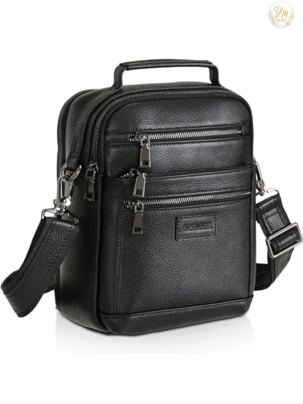 Italian Leather Messenger Bag Crossbody Sling Handbag Adjustable Strap